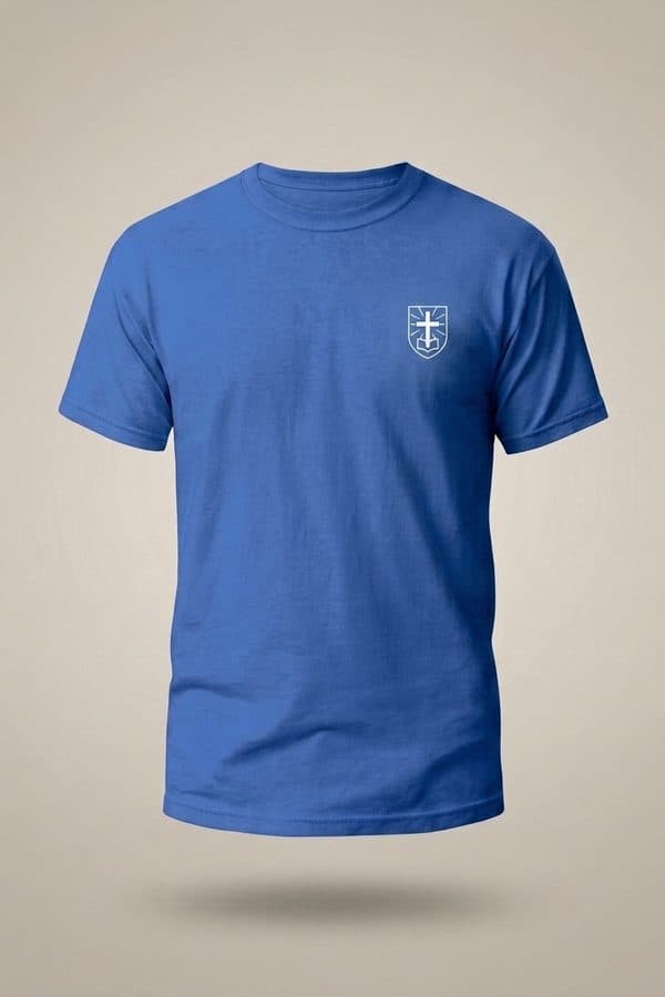 Remera azul, render del catálogo 2027